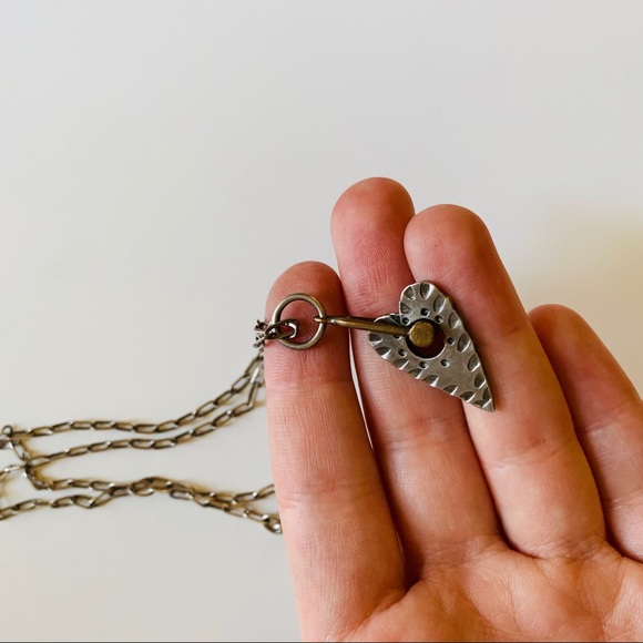 Hand Crafted Jewelry - SILVER HEART Necklace with Handmade Silver Chain